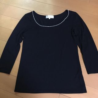 ロペピクニック(Rope' Picnic)のロペピクニック  トップス  黒  ８分袖ぐらい  美品(カットソー(長袖/七分))