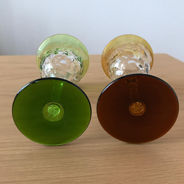 琉球ガラス　ワイングラス　ペアセット 3