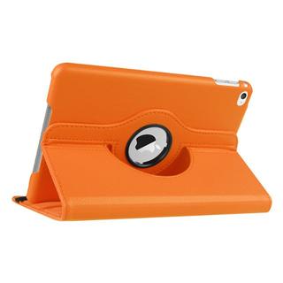 iPad mini5/mini4 オレンジ 360度回転機能付 レザーケース(iPadケース)