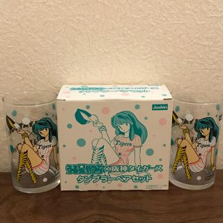 新品レア未使用☆うる星やつら×阪神タイガース限定ペアグラス☆ジョーシンノベルティ(ノベルティグッズ)