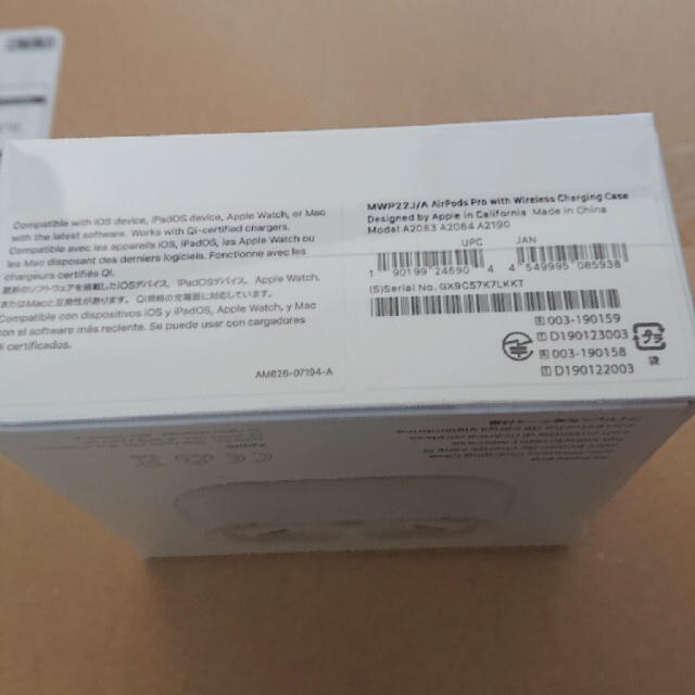AirPods Pro MWP22J/A ヘッドフォン/イヤフォン AirPods Pro MWP22J/A ヘッドフォン/イヤフォン
