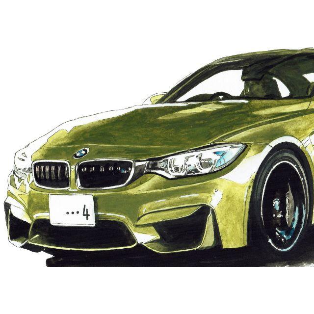 GC-235 BMW M4クーペ限定版画 直筆サイン有 額装済●作家 平右ヱ門 2