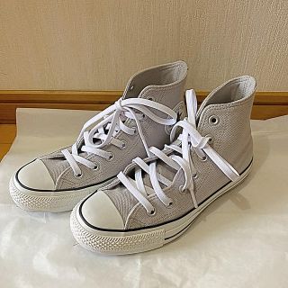 コンバース(CONVERSE)のコンバース  スニーカー　ハイカット　グレー　ライトグレー　柿本商店　23.5(スニーカー)