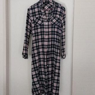 チチカカ(titicaca)のチェックロングシャツ美品(ロングワンピース/マキシワンピース)