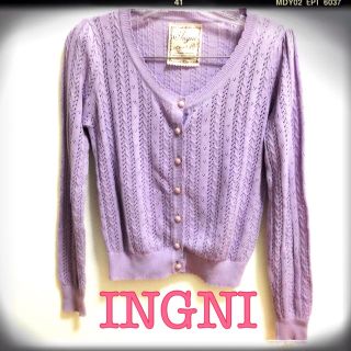 イング(INGNI)のINGNI♡パターンメッシュカーデ(カーディガン)