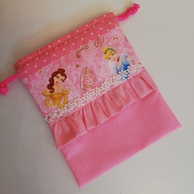 Disney(ディズニー)の♡プリンセス♡コップケース: 巾着袋バンドメイド ハンドメイドのキッズ/ベビー(その他)の商品写真