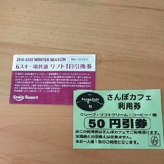 スキー場　無料リフト券　おまけ付き(ウィンタースポーツ)