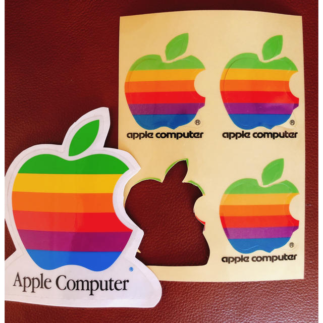 Apple ステッカー シール レインボー アップルコンピューター | フリマアプリ ラクマ