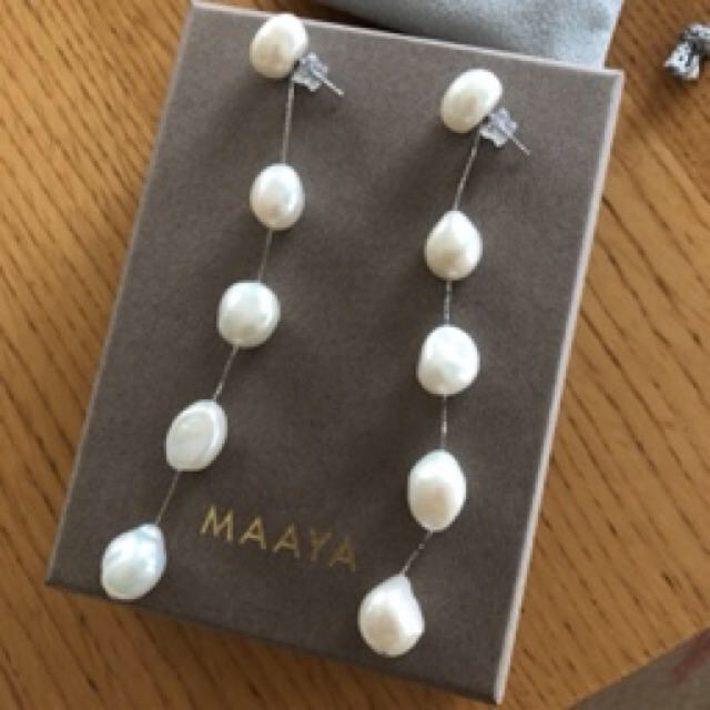 Maaya pearl   ピアス　マーヤパール　rita バロック　５連