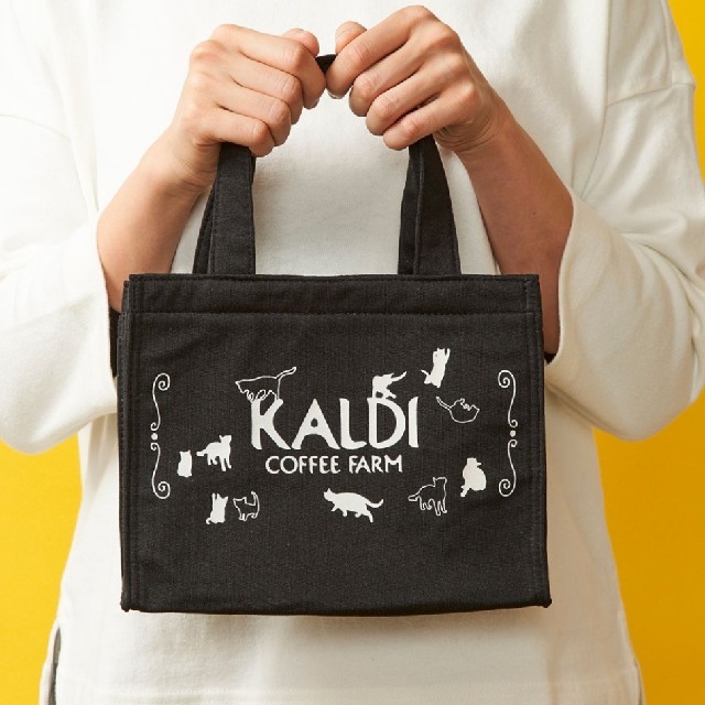 KALDI(カルディ)のKALDI ネコの日バッグ 黒 レディースのバッグ(トートバッグ)の商品写真