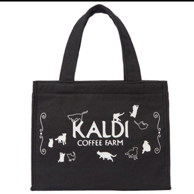 KALDI(カルディ)のKALDI ネコの日バッグ 黒 レディースのバッグ(トートバッグ)の商品写真