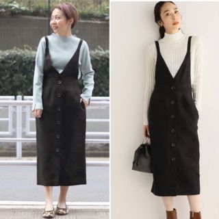 ジャーナルスタンダード(JOURNAL STANDARD)の☆一度着用のみ美品☆2019AW JOINT WORKS ジャンスカ　ブラック(ロングワンピース/マキシワンピース)