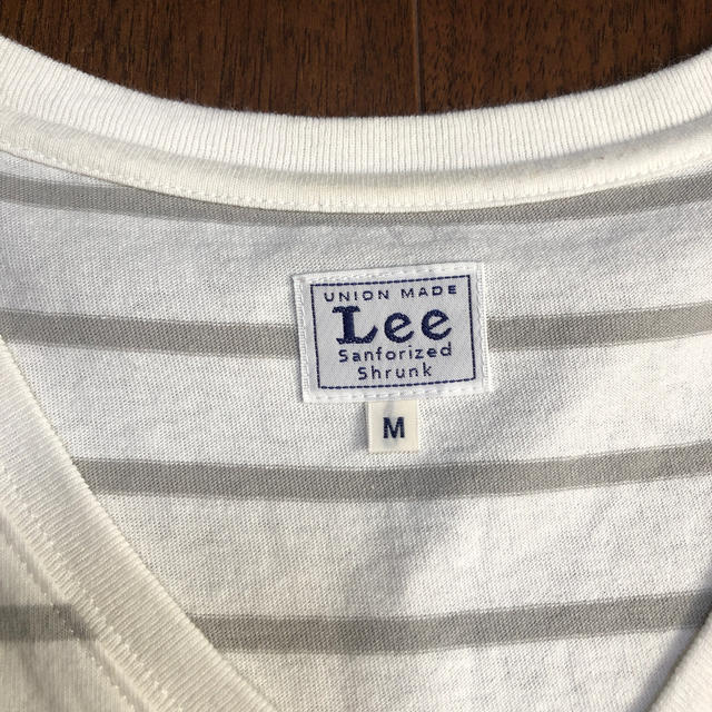 Lee(リー)のLEE ボーダー半袖Tシャツ　Vネック レディースのトップス(Tシャツ(半袖/袖なし))の商品写真