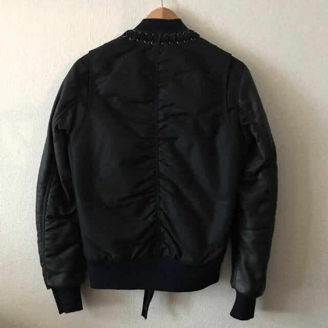 LANVIN - LANVIN MA-1 レースアップブルゾン ジャケット レザーの通販