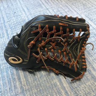 グローブ】 asics - asics 軟式 グローブ GOLDSTAGE 外野手用の通販 by