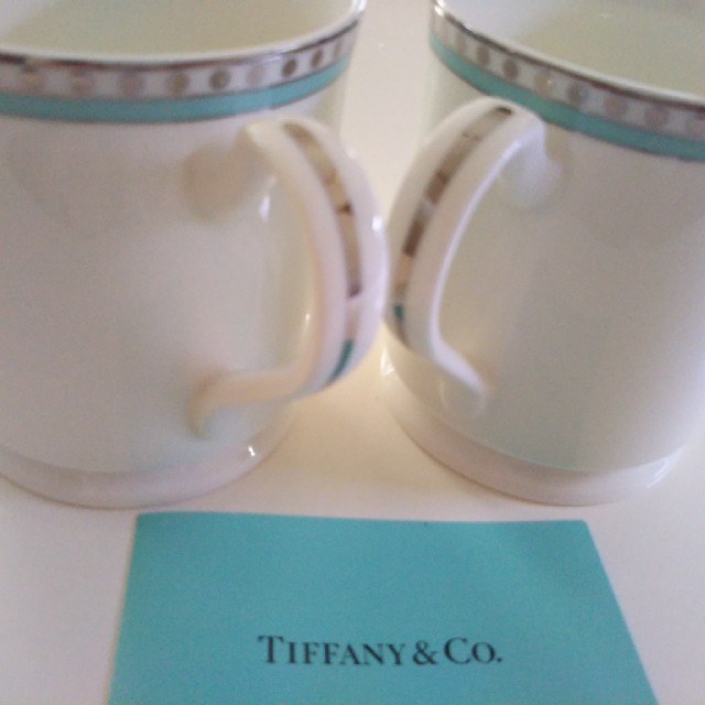 TIFFANYプラチナブルーバンドマグカップ