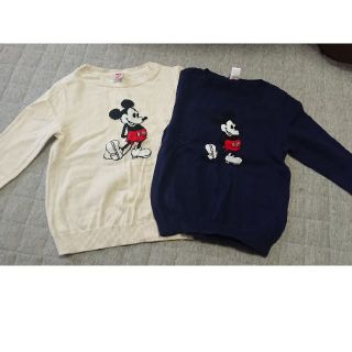 ユニクロ(UNIQLO)のUNIQLO・子供服・ディズニーコラボ・110と100センチ・ニット・セット売り(ニット)