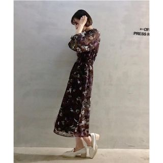 アメリヴィンテージ(Ameri VINTAGE)のCHIFFON JACQUARD DRESS(ロングワンピース/マキシワンピース)