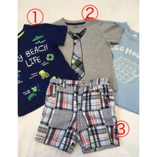 ジンボリー(GYMBOREE)の【まとめ売り/オマケ付】Tシャツ  ハーフズボン　男の子 70 80(Ｔシャツ)