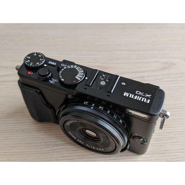 富士フイルム - FUJIFILM デジタルカメラ X70（ブラック）予備