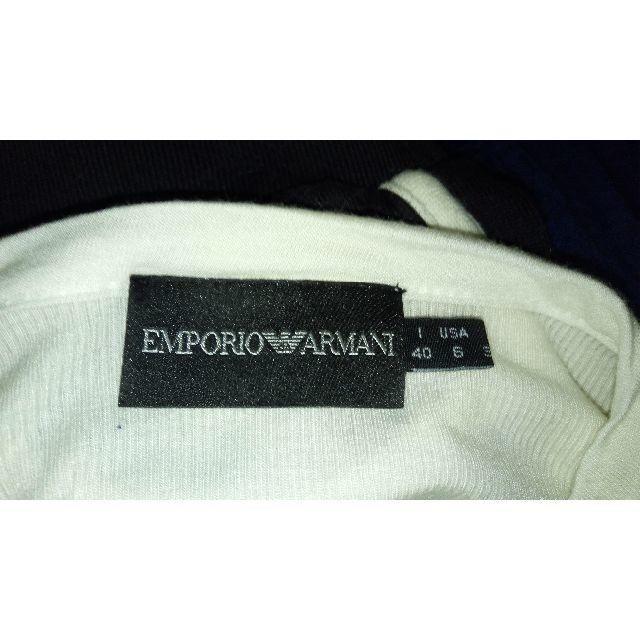 Emporio Armani(エンポリオアルマーニ)のエイポリオアルマーニ　袖口リボンが可愛いTシャツ　白　M レディースのトップス(Tシャツ(半袖/袖なし))の商品写真