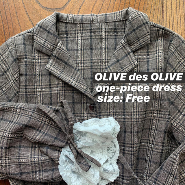 OLIVEdesOLIVE(オリーブデオリーブ)のOLIVE des OLIVE のチェックワンピース レディースのワンピース(ひざ丈ワンピース)の商品写真