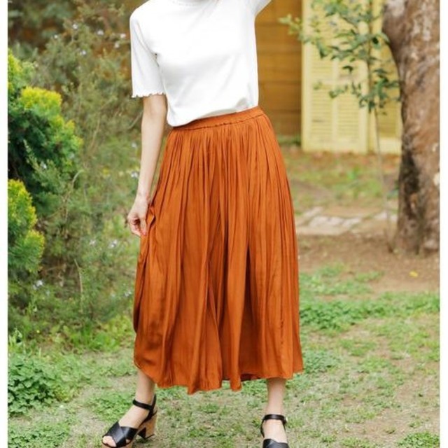 INGNI(イング)のINGNI　オレンジ　ロングスカート レディースのスカート(ロングスカート)の商品写真