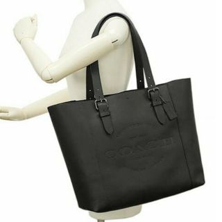 コーチ(COACH)のCOACH コーチ F39947 ブラック レザー ショルダー トートバッグ(トートバッグ)