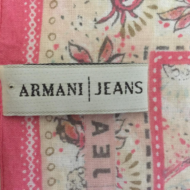 ARMANI JEANS(アルマーニジーンズ)のARMANI JEANS☆スカーフ  ストール☆ピンク レディースのファッション小物(ストール/パシュミナ)の商品写真