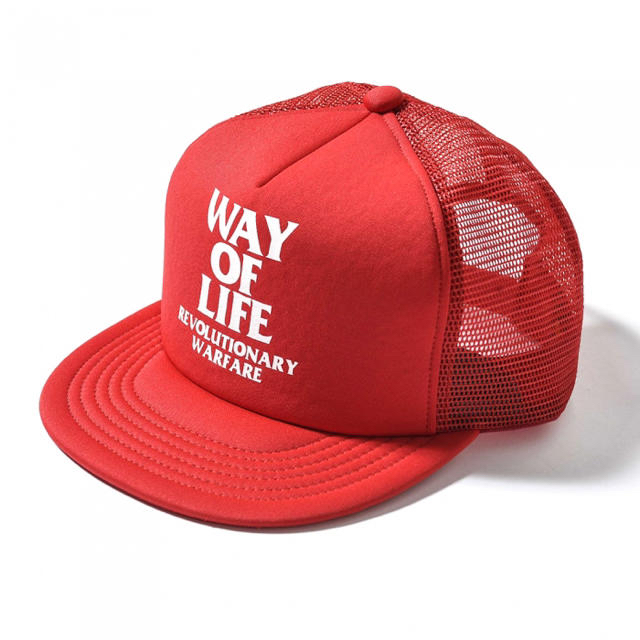 RATS/WAY OF LIFE メッシュキャップ  レッド