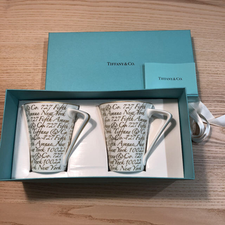 ティファニー(Tiffany & Co.)のティファニー ペアマグカップ　ノーツ　箱つき(グラス/カップ)