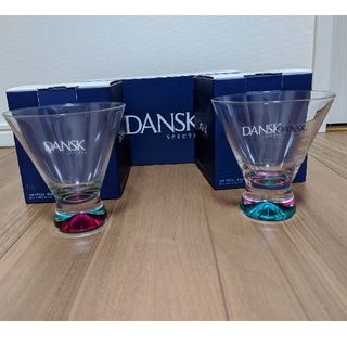 ダンスク(DANSK)のカクテルグラス（ピンク、グリーン）(食器)