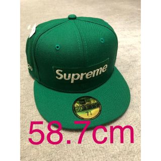 シュプリーム(Supreme)の20ss supreme ニューエラ 緑　newera 7 3/8(キャップ)