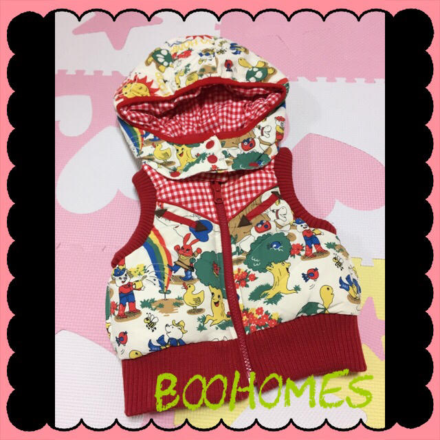 BOOFOOWOO(ブーフーウー)のBOOHOMES リバーシブルベスト キッズ/ベビー/マタニティのベビー服(~85cm)(ジャケット/コート)の商品写真