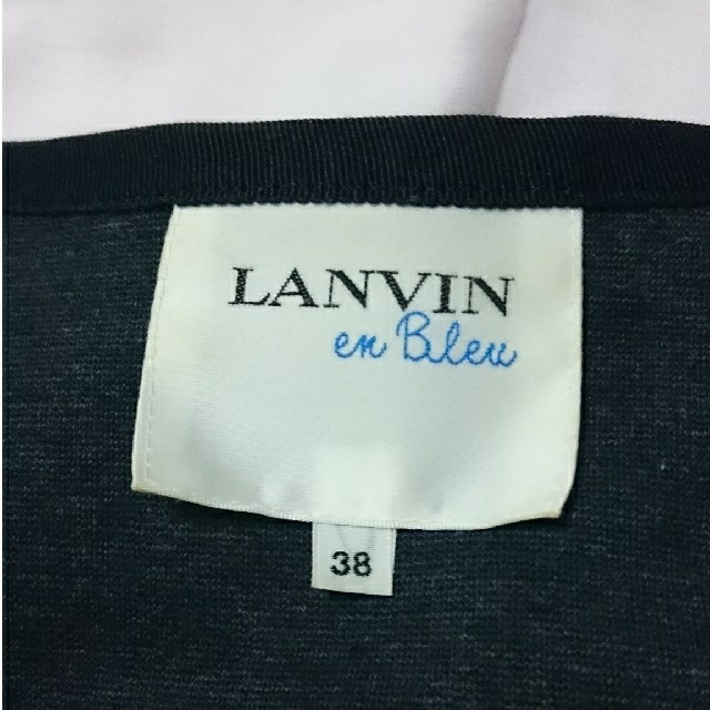 【美品】LANVIN ランバンオンブルー バックリボン ジャケット 上品