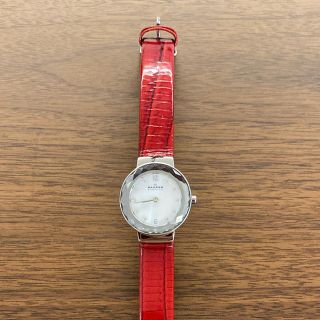 スカーゲン(SKAGEN)のSKAGEN 腕時計　赤(腕時計)