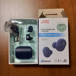 ケンウッド(KENWOOD)の美品　bluetooth　ワイヤレス　イヤフォン　JVC　HA-A10T-A　(ヘッドフォン/イヤフォン)