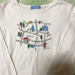 ファミリア(familiar)のファミリア　140 長袖　カットソー　白　刺繍(Tシャツ/カットソー)