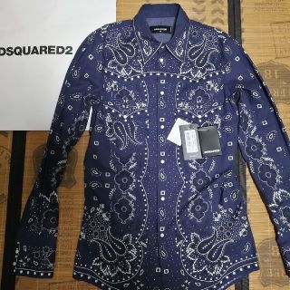 ディースクエアード(DSQUARED2)の【新品・半額以下】ディースクエアード　ペイズリー　シャツ　2018/02モデル(シャツ)