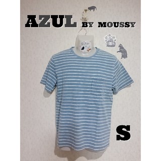 アズールバイマウジー(AZUL by moussy)のAZUL BY MOUSSYインディゴボーダークルーネック半袖Tシャツ

(Tシャツ/カットソー(半袖/袖なし))