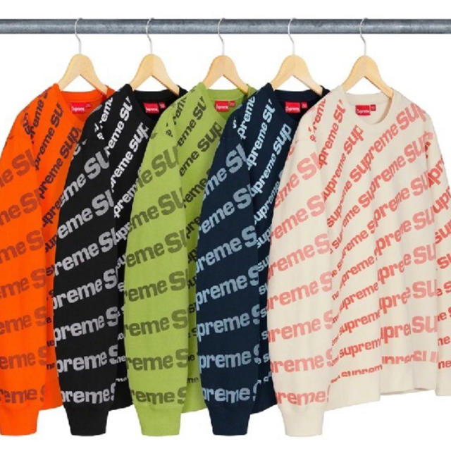 supreme 20ss radial crewneck オレンジ色 - Tシャツ/カットソー(七分 ...