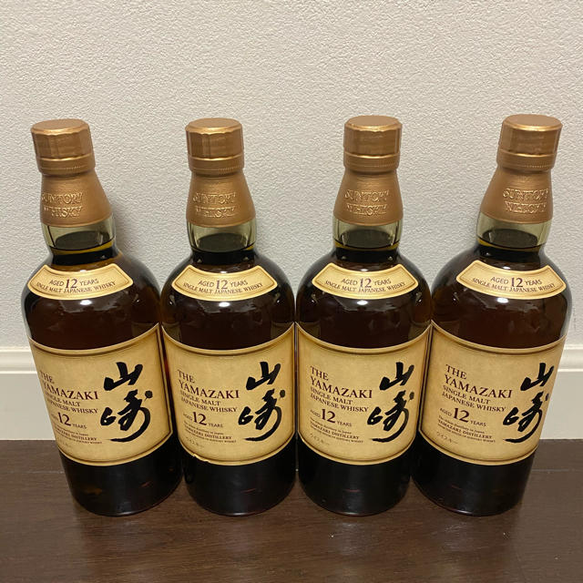 サントリー 山崎12年  4本セットウイスキー