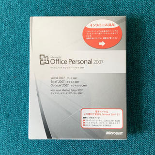 マイクロソフト(Microsoft)のoffice personal 2007(その他)