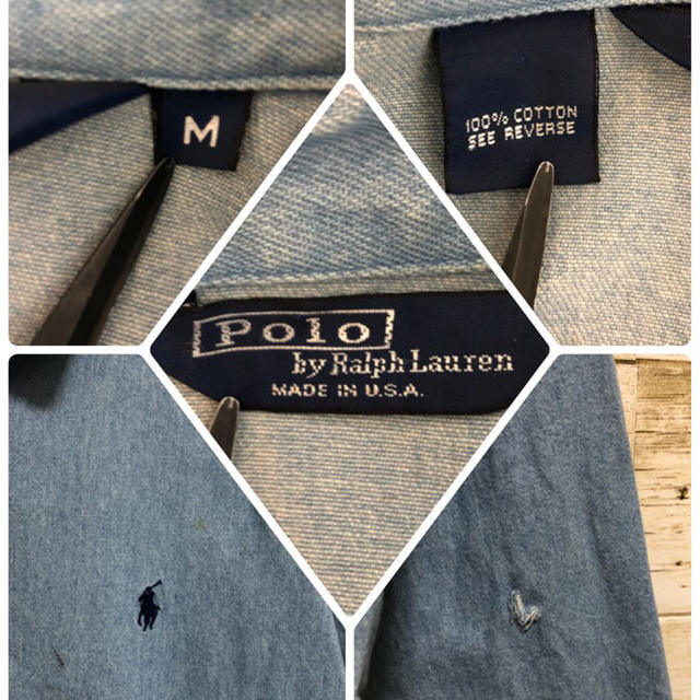 POLO RALPH LAUREN(ポロラルフローレン)の【usa製】ポロラルフローレン☆刺繍ロゴ デニムスイングトップ メンズのジャケット/アウター(ブルゾン)の商品写真