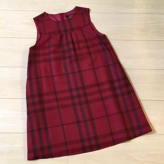 バーバリー(BURBERRY) 子供 ワンピース(女の子)（レッド/赤色系）の ...