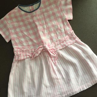 ザラキッズ(ZARA KIDS)のZARABaby  ギンガムチェックワンピース  104(ワンピース)