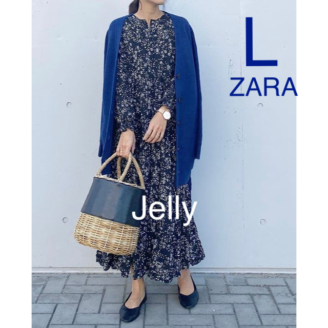 ZARA(ザラ)の【タグ付き新品】ザラ 小花柄 ティアード ワンピース レディースのワンピース(ロングワンピース/マキシワンピース)の商品写真