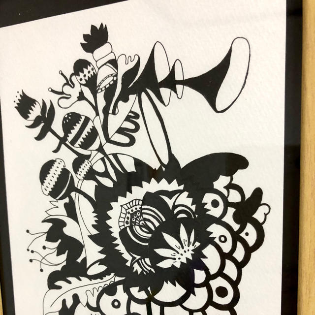 music flower（ペン画） エンタメ/ホビーの美術品/アンティーク(絵画/タペストリー)の商品写真