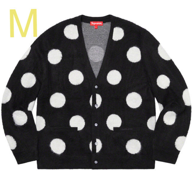 supreme brushed polka dot cardigan M