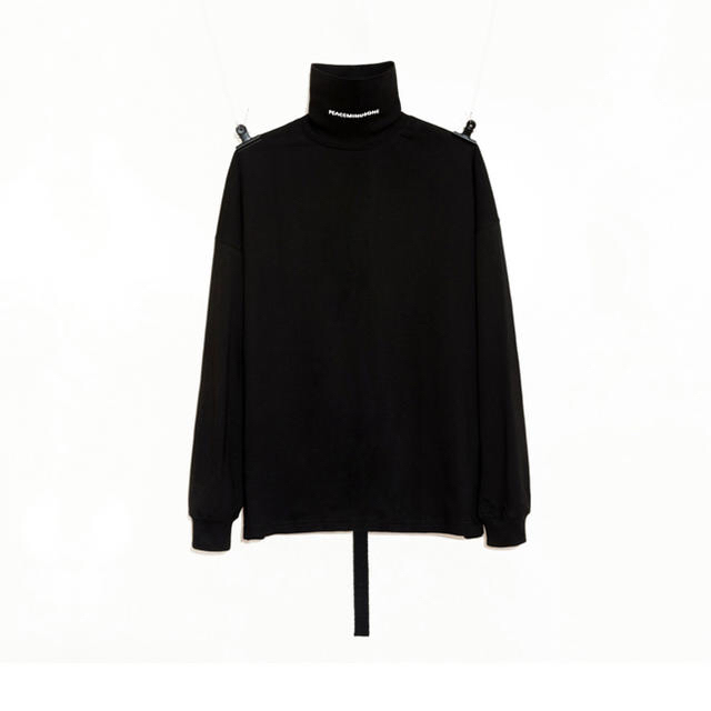 PEACEMINUSONE(ピースマイナスワン)のPEACEMINUSONE PMO TURTLE NECK #1 BLACK メンズのトップス(Tシャツ/カットソー(七分/長袖))の商品写真